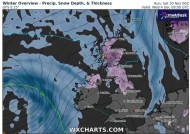 新的英国气象地图准确显示了513英里长的暴风雪将在何时何地袭击